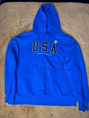 Beverly Hills Polo Club Bright Blue USA Crewneck Hoodie